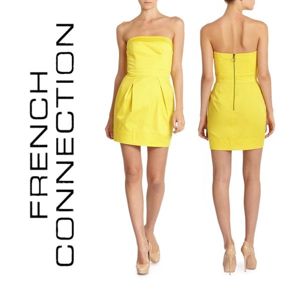 French Connection Dresses & Skirts - French Connection Yellow Tulip Mini Dress
